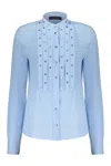 Cedric Charlier Long Sleeve Shirt In Light Blue