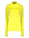 Cedric Charlier Viscose Blend Top In Yellow
