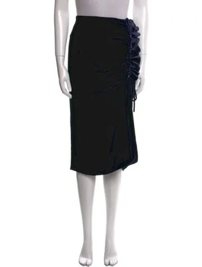 Pre-owned Cedric Charlier Midi Length Skirt In Blue