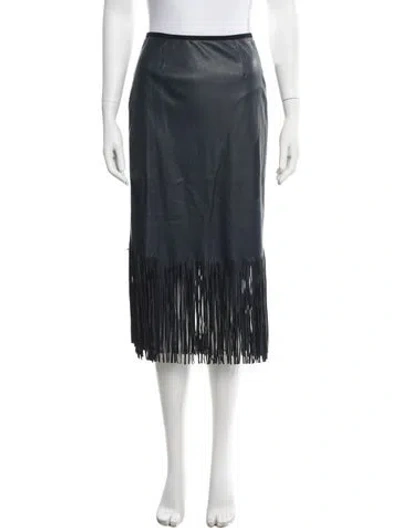 Pre-owned Cedric Charlier Midi Length Skirt In Blue