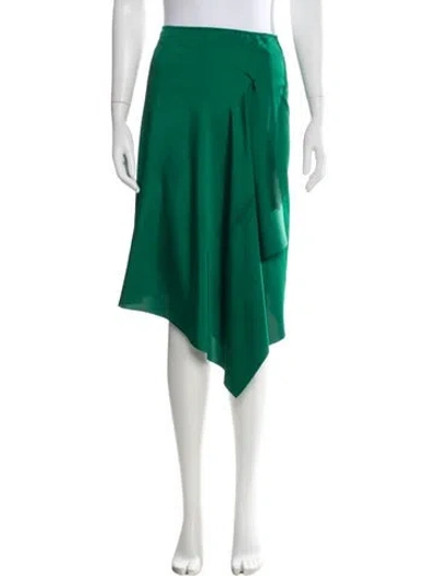 Pre-owned Cedric Charlier Midi Length Skirt In Blue/green