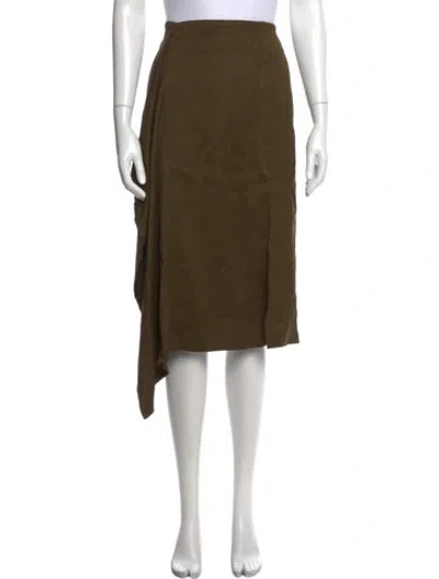 Pre-owned Cedric Charlier Midi Length Skirt In Green