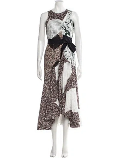 Pre-owned Cedric Charlier Printed Midi Length Dress In Pink
