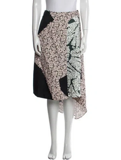 Pre-owned Cedric Charlier Printed Midi Length Skirt In Multi