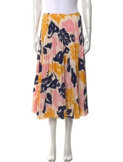 Pre-owned Cedric Charlier Printed Midi Length Skirt In Neutral