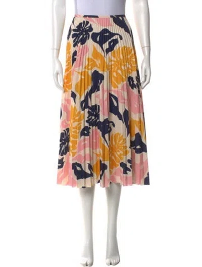 Pre-owned Cedric Charlier Printed Midi Length Skirt In Neutral