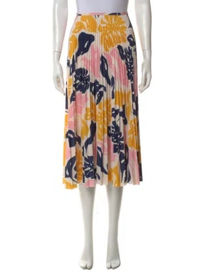 Pre-owned Cedric Charlier Printed Midi Length Skirt In Neutral