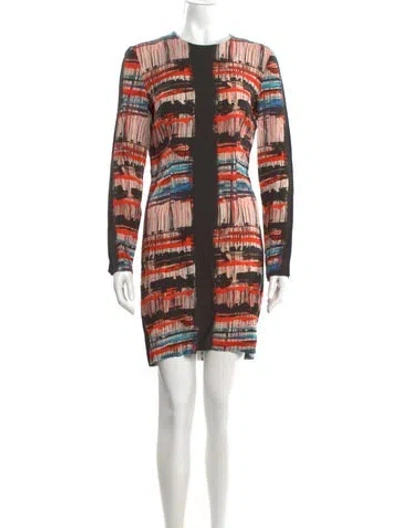 Pre-owned Cedric Charlier Printed Mini Dress In Orange