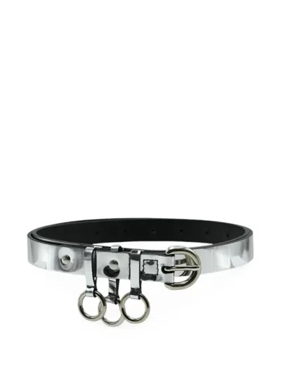Cedric Charlier Ring-detail Belt In Silver