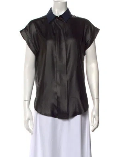 Pre-owned Cedric Charlier Short Sleeve Top In Black