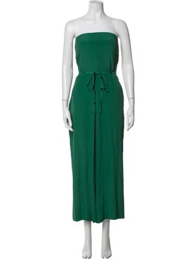 Pre-owned Cedric Charlier Strapless Jumpsuit W/ Tags In Green