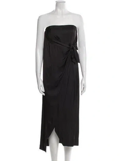 Pre-owned Cedric Charlier Strapless Midi Length Dress In Blue