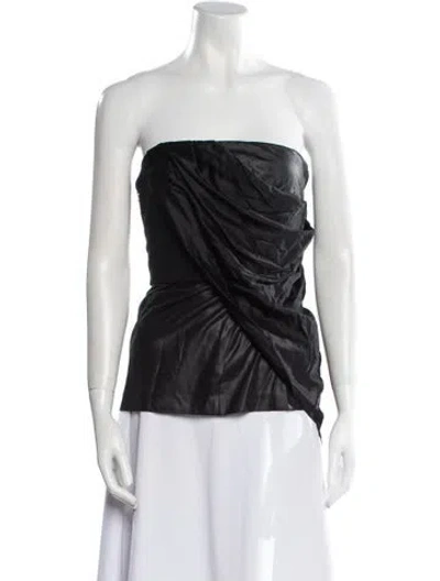 Pre-owned Cedric Charlier Strapless Top In Black