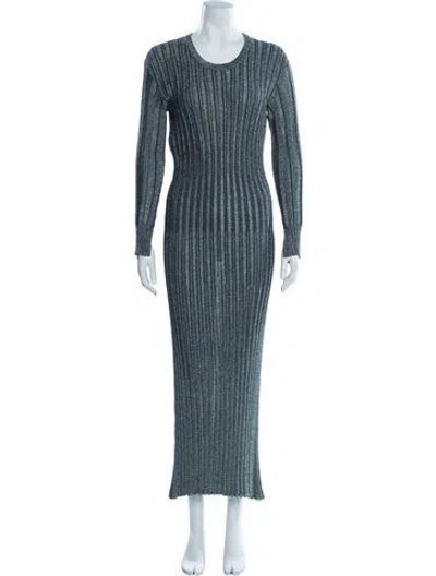 Pre-owned Cedric Charlier Striped Long Dress