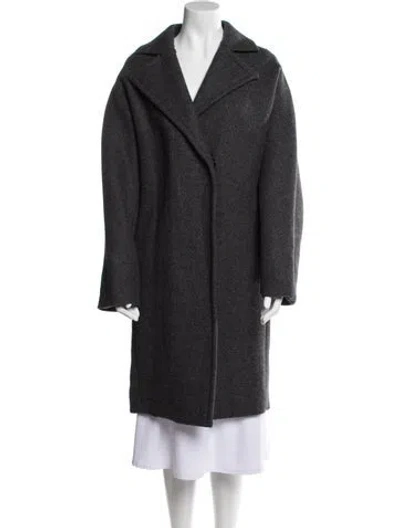 Pre-owned Cedric Charlier Virgin Wool Coat In Gray