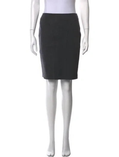 Pre-owned Cedric Charlier Virgin Wool Mini Skirt In Grey