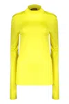 Cedric Charlier Viscose Blend Top In Yellow