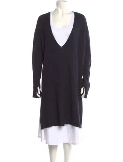 Pre-owned Cedric Charlier V-neck Sweater In Blue