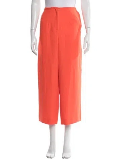 Pre-owned Cedric Charlier Wide Leg Pants In Orange
