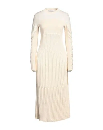 Cedric Charlier Woman Maxi Dress Beige Size 6 Cotton, Cashmere In White