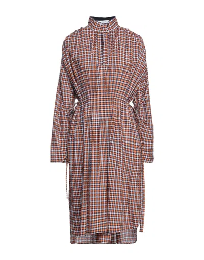 Cedric Charlier Midi Dresses In Orange
