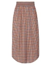 Cedric Charlier Woman Midi Skirt Orange Size 6 Polyester, Polyamide In Orange