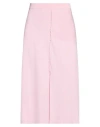 Cedric Charlier Woman Midi Skirt Pink Size 6 Viscose, Polyamide In Pink