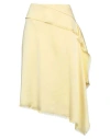 Cedric Charlier Woman Midi Skirt Yellow Size 6 Polyester