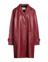 Cedric Charlier Woman Overcoat & Trench Coat Brick Size 6 Polyethylene, Polyurethane In Red