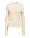 Cedric Charlier Woman Sweater Beige Size 6 Cotton, Cashmere, Polyamide, Elastane In Neutral