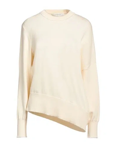 Cedric Charlier Woman Sweater Ivory Size 10 Cotton, Cashmere In White