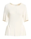 Cedric Charlier Woman Sweater Off White Size 6 Viscose, Polyamide In Off White