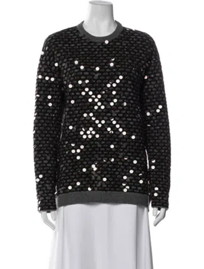Pre-owned Cedric Charlier Wool Polka Dot Print Sweater In Blue