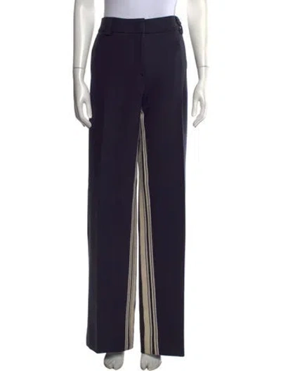 Pre-owned Cedric Charlier Wool Wide Leg Pants In Blue