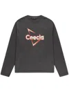 Ceec Distressed-effect Logo-print T-shirt In Black
