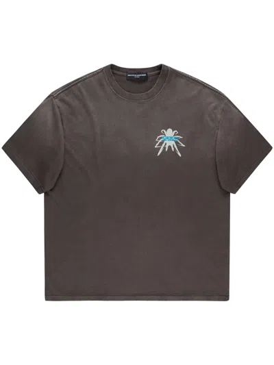 Ceec Spider-print T-shirt In Black