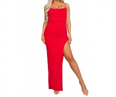 Cefian All The Stars Sparkle Maxi Dress In Red