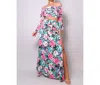 Cefian Beachy Nights Summer Maxi Skirt In Black In Multi