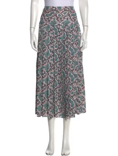 Pre-owned Cefinn Animal Print Midi Length Skirt In Multicolor