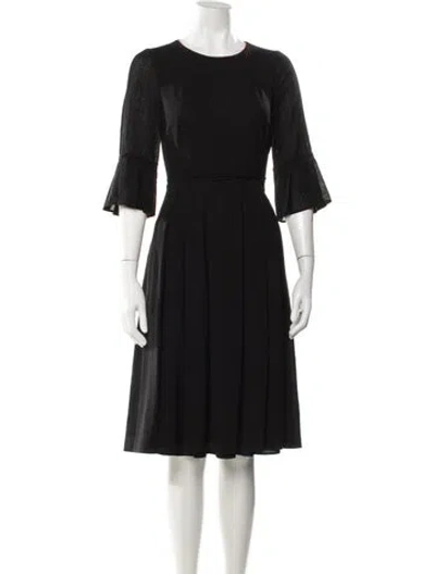 Pre-owned Cefinn Crew Neck Knee-length Dress In Black