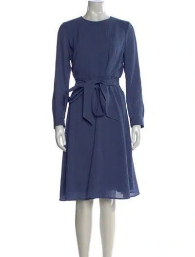 Pre-owned Cefinn Crew Neck Knee-length Dress In Blue