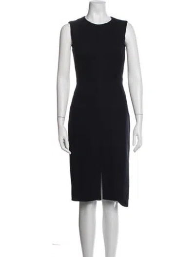 Pre-owned Cefinn Crew Neck Knee-length Dress In Blue