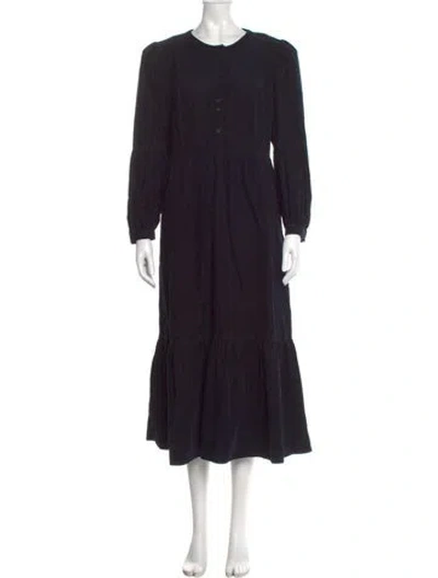 Pre-owned Cefinn Crew Neck Long Dress In Black