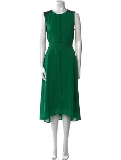 Pre-owned Cefinn Crew Neck Long Dress In Green