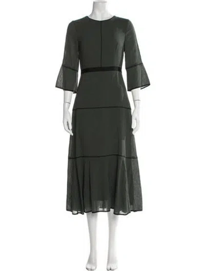 Pre-owned Cefinn Crew Neck Midi Length Dress W/ Tags In Gray