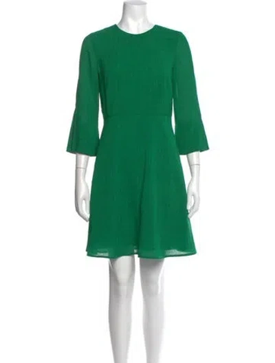 Pre-owned Cefinn Crew Neck Mini Dress In Green