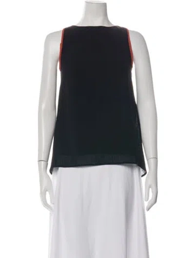 Pre-owned Cefinn Crew Neck Sleeveless Top In Black