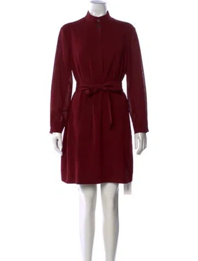 Pre-owned Cefinn Knee-length Dress In Burgundy