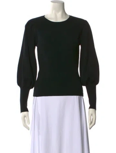 Pre-owned Cefinn Merino Wool Crew Neck Sweater In Black