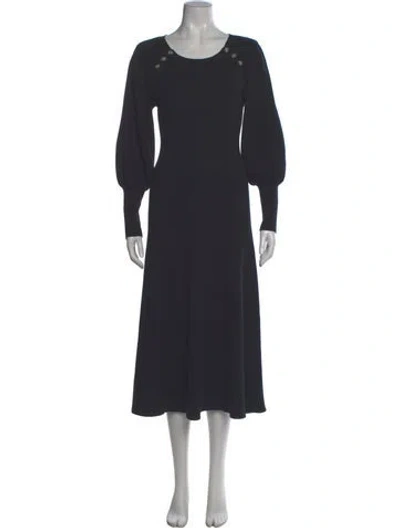 Pre-owned Cefinn Merino Wool Long Dress In Gray